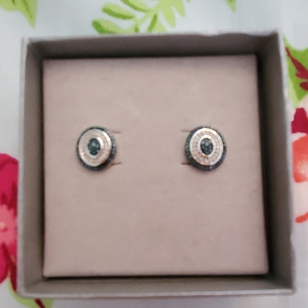 Blue Diamond Earrings